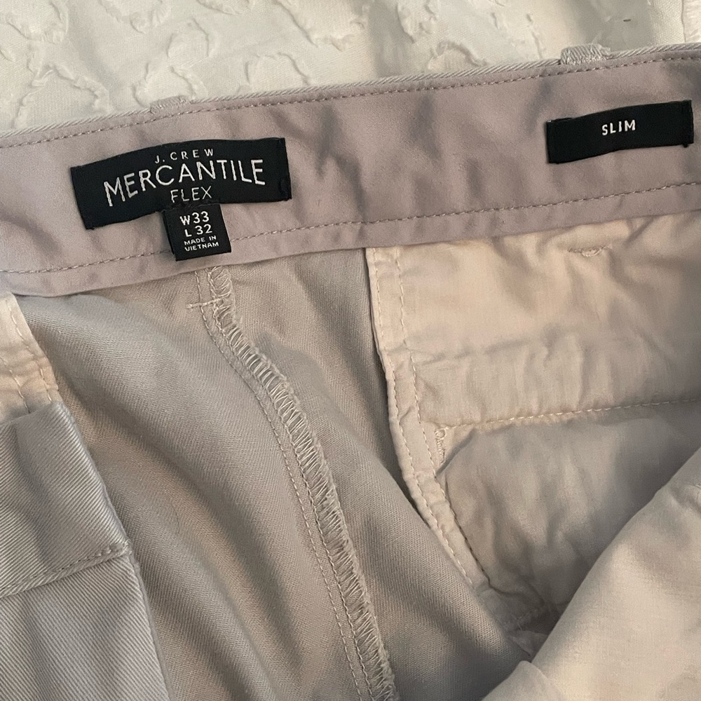 Like new, men’s J Crew gray chino’s 33x32